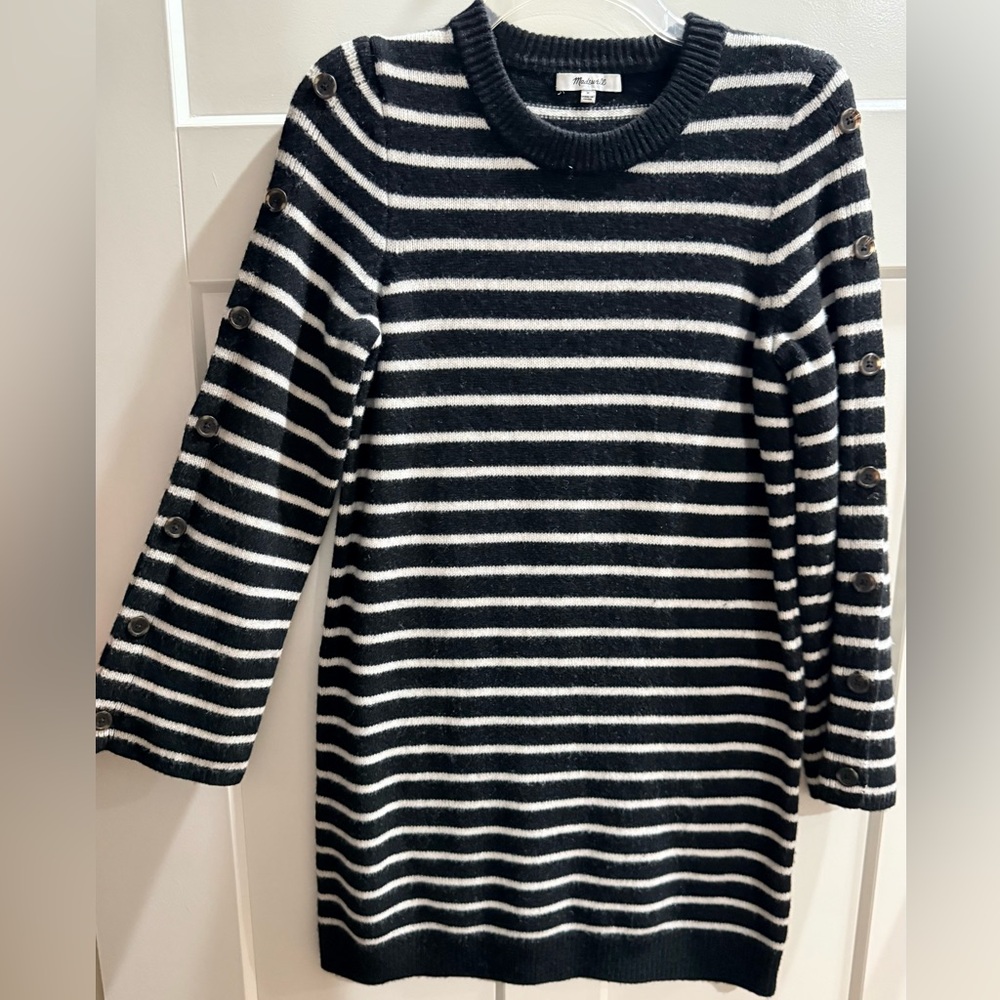 Madewell Black and White Knit Sweater